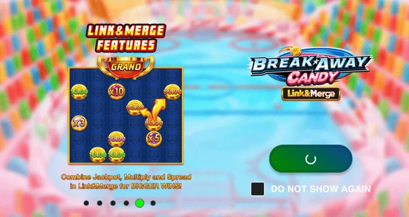 Break Away Candy - Main screen na may 6×6 grid at mga manlalaro ng hockey