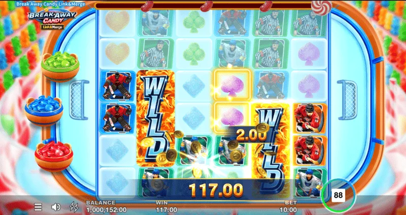 Break Away Candy - Link&Merge round na may nakolektang mga barya